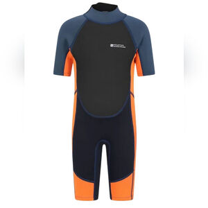 Kids Swim Wetsuit Black and Orange Size 5-6 Years